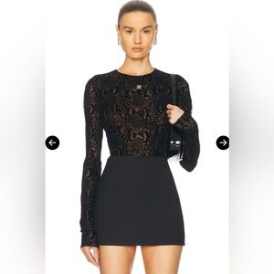 GIVENCHY Black Long Sleeve Bodysuit